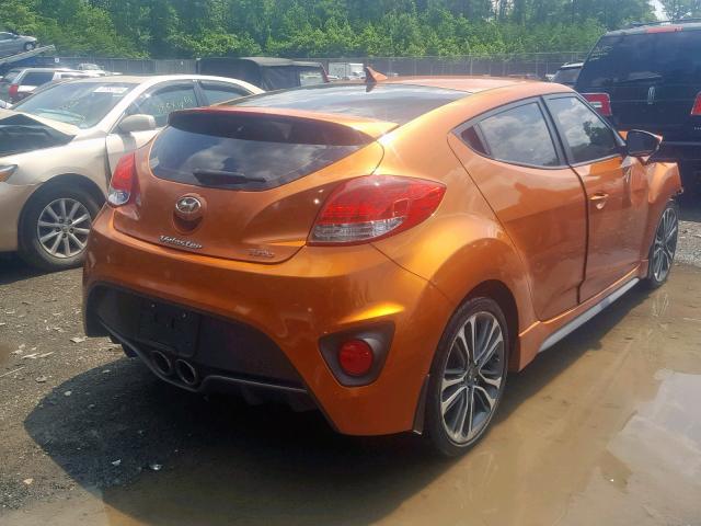 KMHTC6AEXGU280977 - 2016 HYUNDAI VELOSTER T ORANGE photo 4