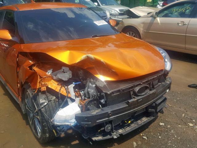 KMHTC6AEXGU280977 - 2016 HYUNDAI VELOSTER T ORANGE photo 9