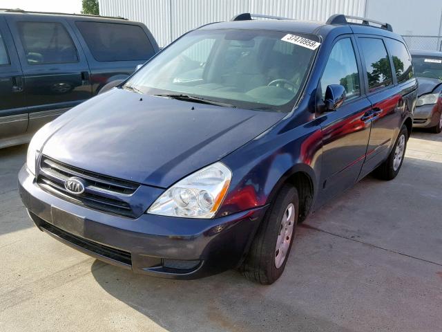 KNDMB233276111668 - 2007 KIA SEDONA EX BLUE photo 2