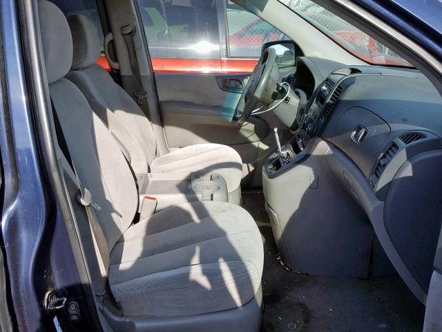 KNDMB233276111668 - 2007 KIA SEDONA EX BLUE photo 5