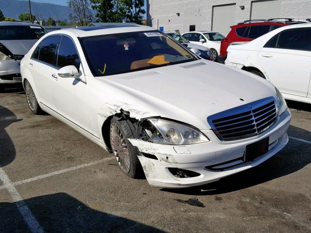 WDDNG71XX7A067382 - 2007 MERCEDES-BENZ S 550 WHITE photo 1