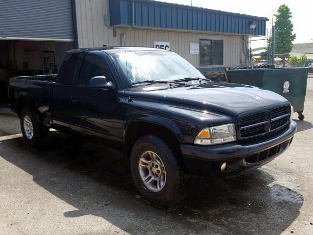 1B7GG22N11S111130 - 2001 DODGE DAKOTA BLACK photo 1