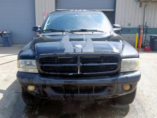 1B7GG22N11S111130 - 2001 DODGE DAKOTA BLACK photo 9