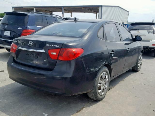 KMHDU4AD1AU890285 - 2010 HYUNDAI ELANTRA BL BLACK photo 4