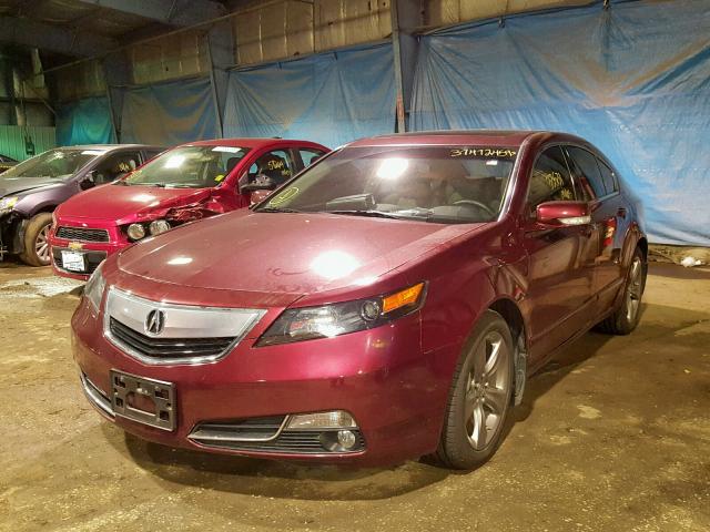 19UUA9F54EA002214 - 2014 ACURA TL TECH RED photo 2