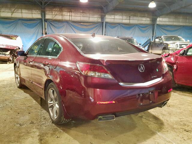 19UUA9F54EA002214 - 2014 ACURA TL TECH RED photo 3