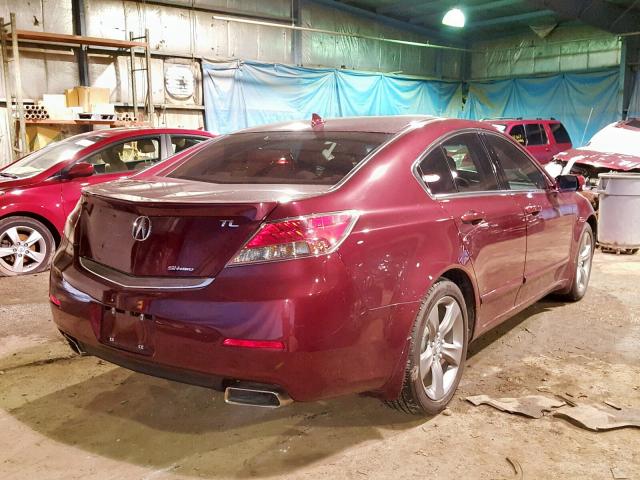 19UUA9F54EA002214 - 2014 ACURA TL TECH RED photo 4