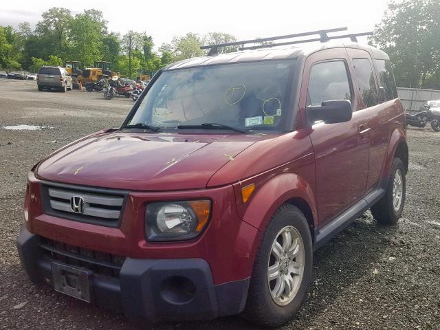 5J6YH28767L007241 - 2007 HONDA ELEMENT EX RED photo 2