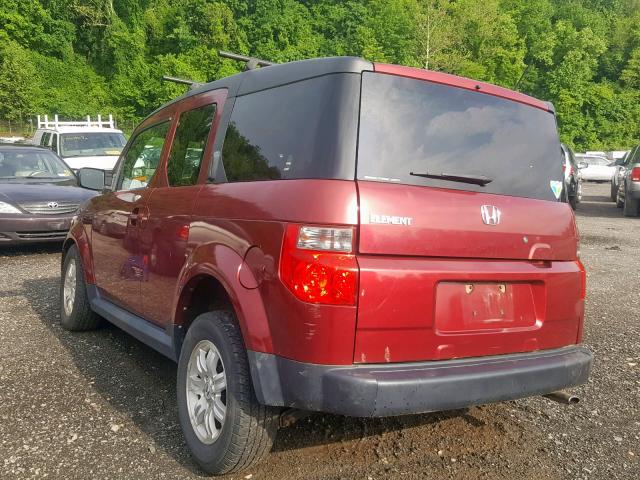 5J6YH28767L007241 - 2007 HONDA ELEMENT EX RED photo 3