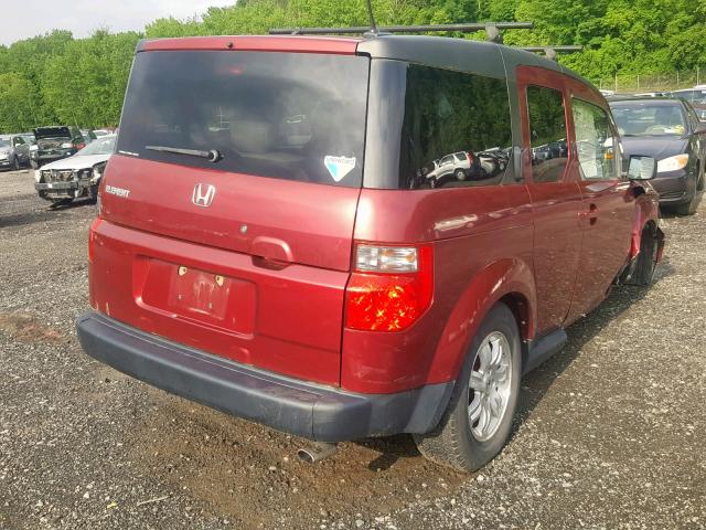 5J6YH28767L007241 - 2007 HONDA ELEMENT EX RED photo 4