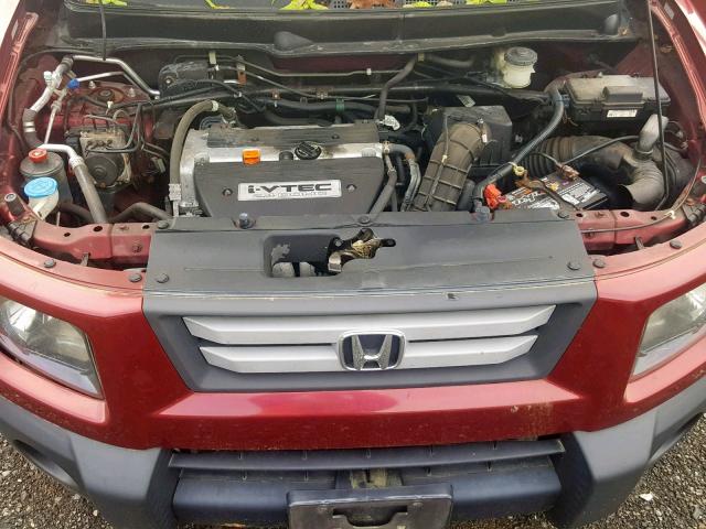 5J6YH28767L007241 - 2007 HONDA ELEMENT EX RED photo 7