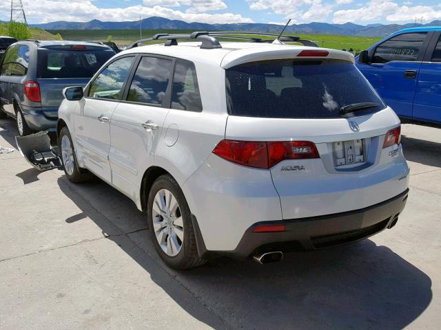 5J8TB1H58AA005456 - 2010 ACURA RDX TECHNO WHITE photo 3