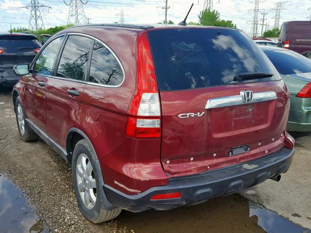 3CZRE48538G700371 - 2008 HONDA CR-V EX RED photo 3