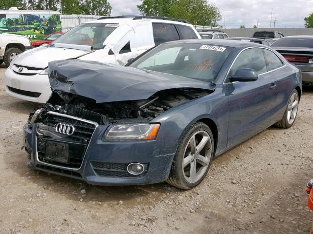 WAUDK78T19A004341 - 2009 AUDI A5 QUATTRO GRAY photo 2