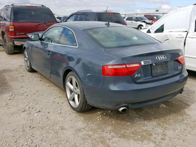 WAUDK78T19A004341 - 2009 AUDI A5 QUATTRO GRAY photo 3