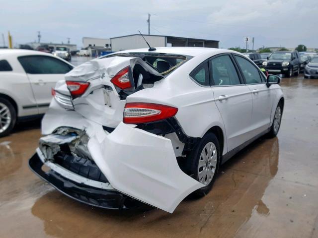 3FA6P0G7XER315006 - 2014 FORD FUSION S WHITE photo 4