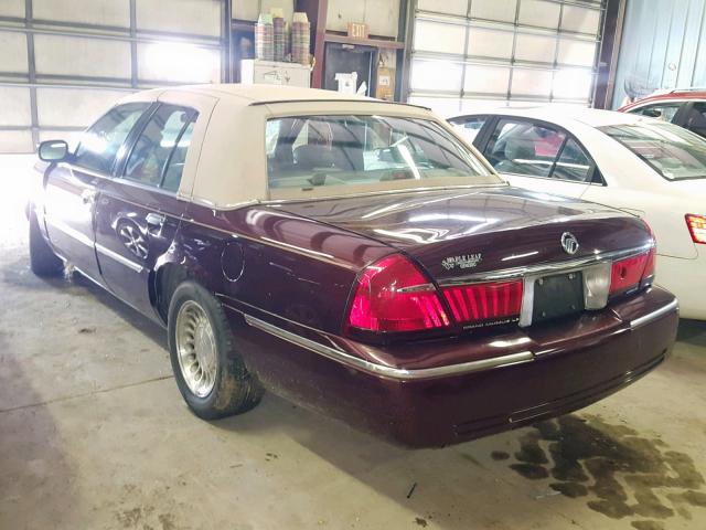 2MEFM75W02X633931 - 2002 MERCURY GRAND MARQ MAROON photo 3