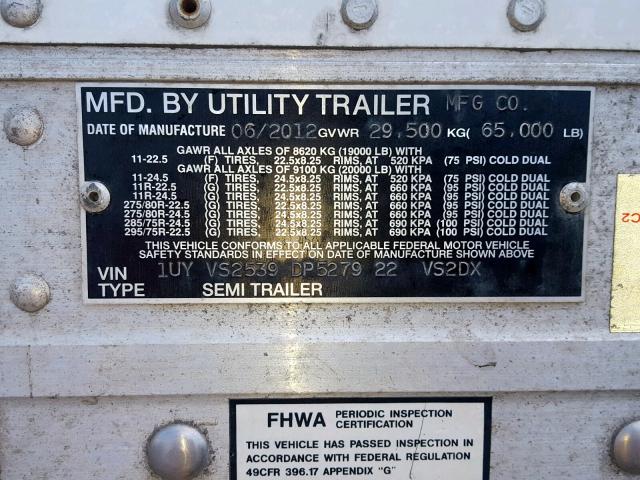 1UYVS2539DP527922 - 2013 UTILITY TRAILER Ağ foto 10