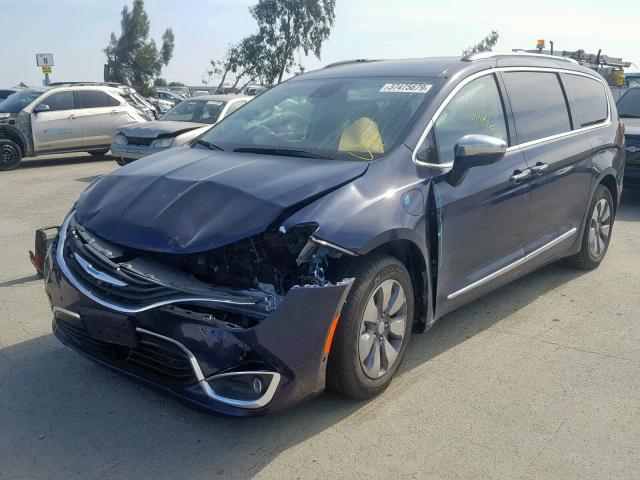 2C4RC1N76JR230336 - 2018 CHRYSLER PACIFICA H BLUE photo 2