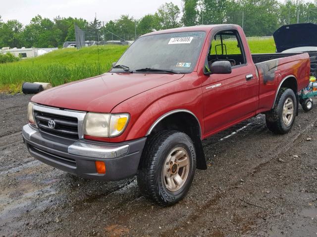 4TAPM62N0XZ472876 - 1999 TOYOTA TACOMA RED photo 2