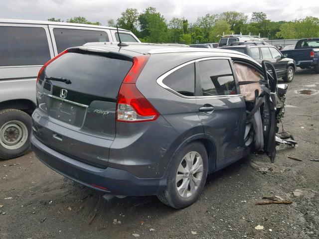 2HKRM4H71EH692039 - 2014 HONDA CR-V EXL GRAY photo 4