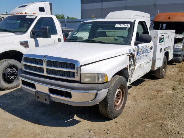 3B6KC26Z21M252899 - 2001 DODGE RAM 2500 WHITE photo 2