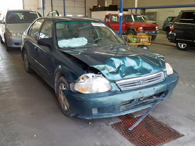 2HGEJ6611YH540729 - 2000 HONDA CIVIC BASE GREEN photo 1