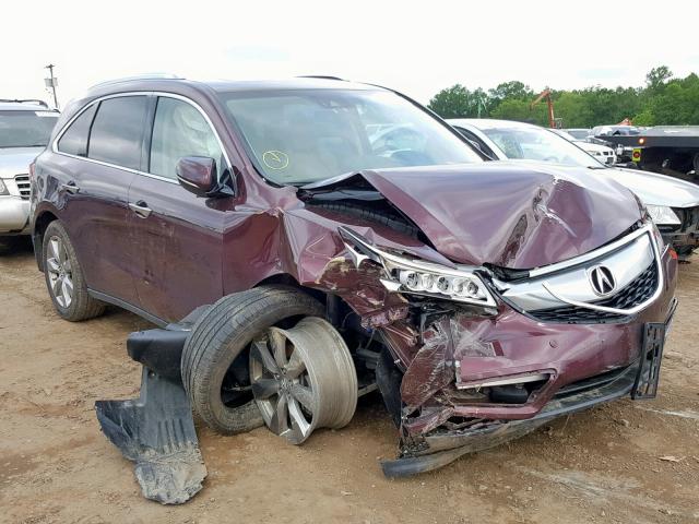 5FRYD4H94GB007903 - 2016 ACURA MDX ADVANC MAROON photo 1