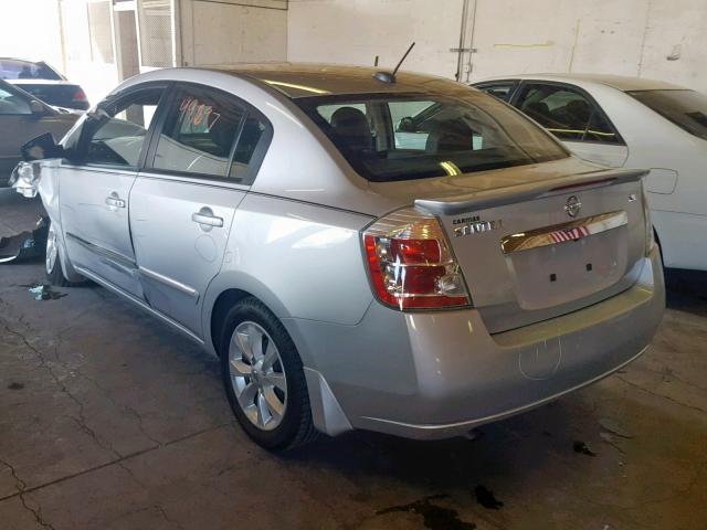 3N1AB6AP2CL619139 - 2012 NISSAN SENTRA 2.0 SILVER photo 3