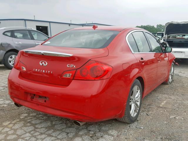 JN1CV6AR8CM681961 - 2012 INFINITI G37 RED photo 4