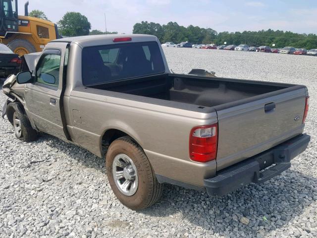 1FTYR10D25PA36658 - 2005 FORD RANGER TAN photo 3