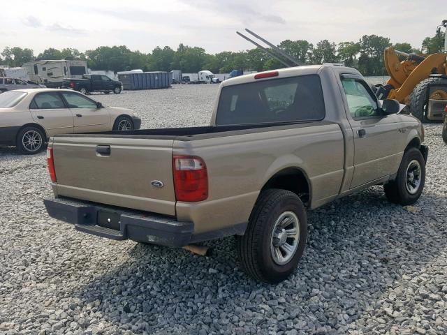 1FTYR10D25PA36658 - 2005 FORD RANGER TAN photo 4