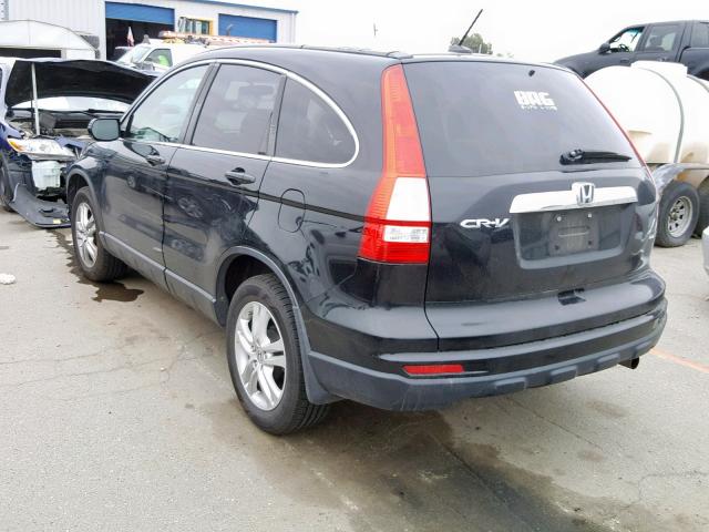 5J6RE3H70AL039404 - 2010 HONDA CR-V EXL BLACK photo 3