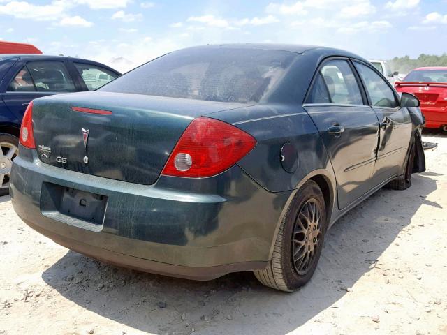 1G2ZF58B874192767 - 2007 PONTIAC G6 VALUE L GREEN photo 4