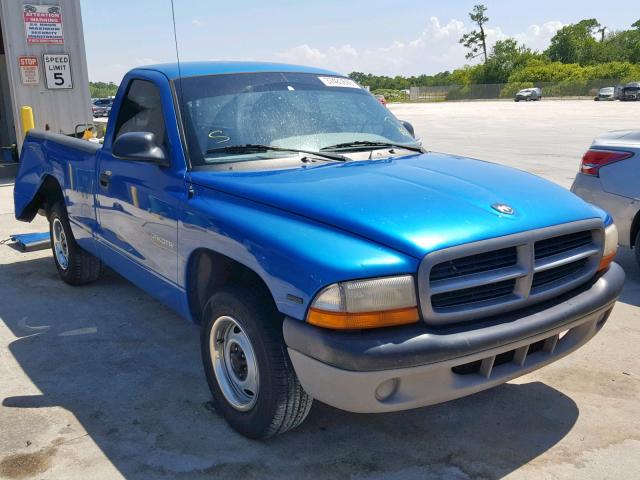 1B7FL26P5YS657345 - 2000 DODGE DAKOTA BLUE photo 1