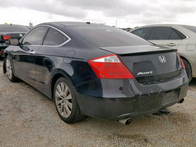 1HGCS2B85AA002748 - 2010 HONDA ACCORD EXL BLACK photo 3