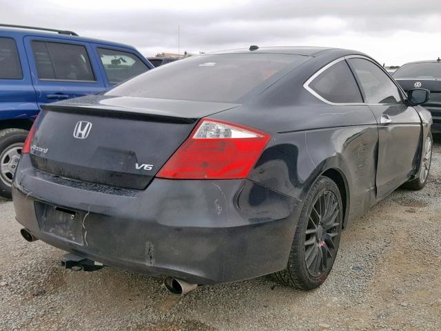 1HGCS2B85AA002748 - 2010 HONDA ACCORD EXL BLACK photo 4