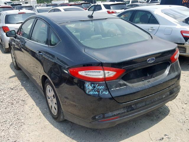 3FA6P0G75DR219136 - 2013 FORD FUSION S BLACK photo 3