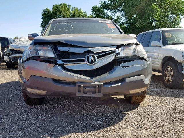 2HNYD282X8H510074 - 2008 ACURA MDX SILVER photo 9