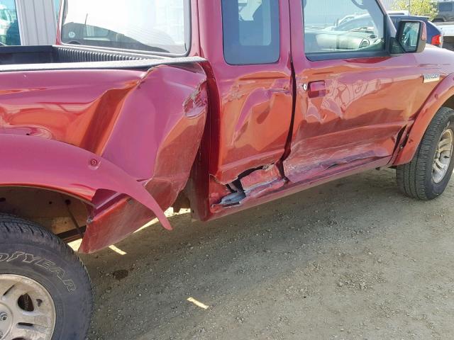 1FTKR4EE1APA61196 - 2010 FORD RANGER SUP RED photo 9