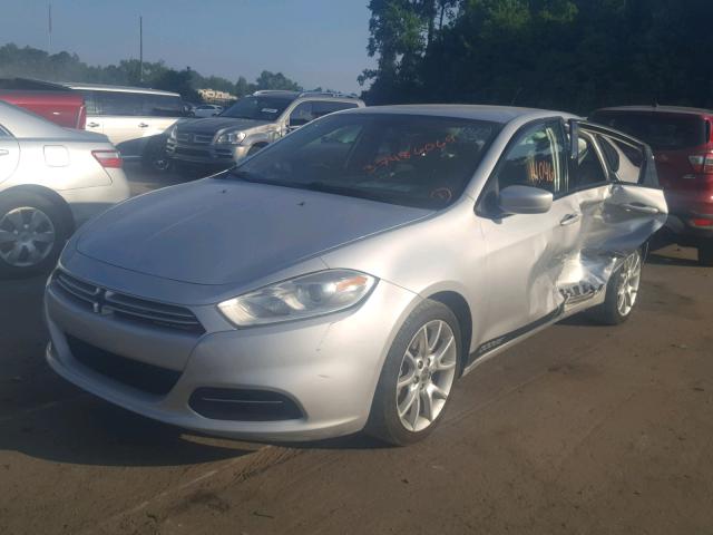 1C3CDFBA3DD139908 - 2013 DODGE DART SXT SILVER photo 2