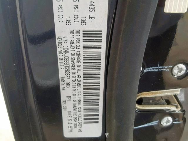 1C4NJCBB6FD263677 - 2015 JEEP COMPASS SP შავი ფოტო 10