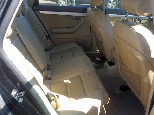 WAUAF68E75A509006 - 2005 AUDI A4 2.0T BLACK photo 6