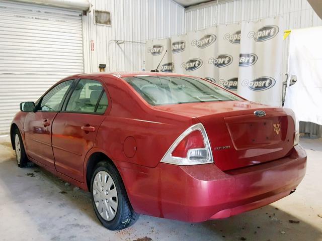 3FAHP06Z37R143514 - 2007 FORD FUSION S RED photo 3