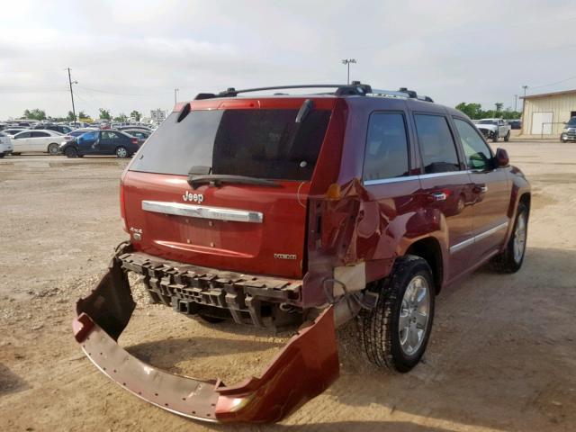 1J8HR68T49C508552 - 2009 JEEP GRAND CHER RED photo 4