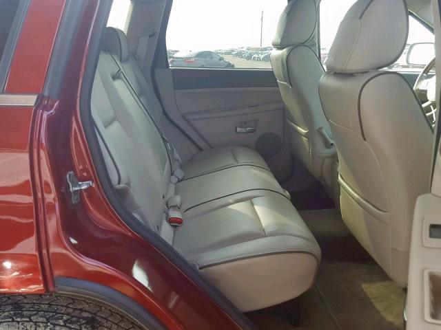 1J8HR68T49C508552 - 2009 JEEP GRAND CHER RED photo 6