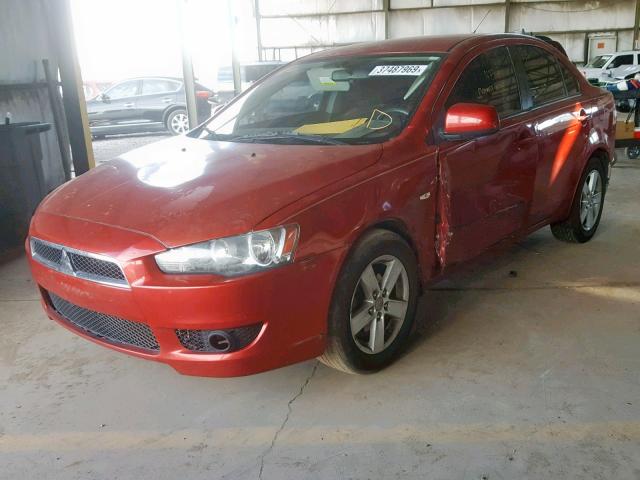 JA3AU26U68U008962 - 2008 MITSUBISHI LANCER ES RED photo 2