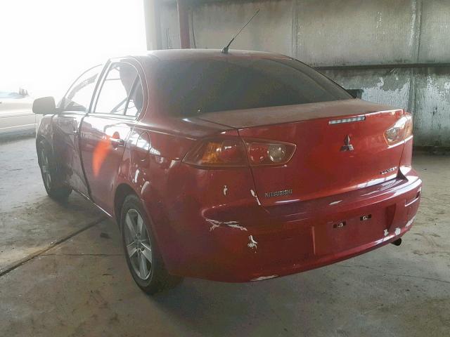 JA3AU26U68U008962 - 2008 MITSUBISHI LANCER ES RED photo 3