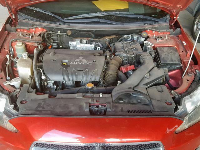 JA3AU26U68U008962 - 2008 MITSUBISHI LANCER ES RED photo 7