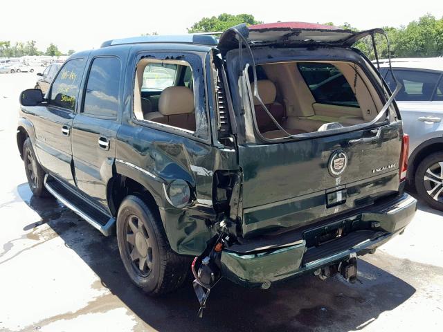 1GYEK63N42R125117 - 2002 CADILLAC ESCALADE L GREEN photo 3